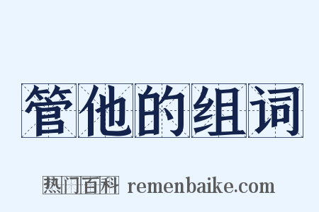 管他的组词是什么意思的图片